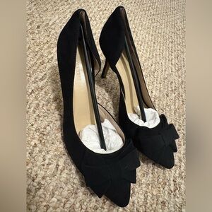 Moli tree black heels with bow detail